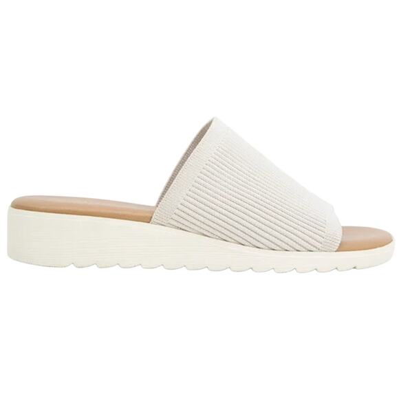 Kensie Women's Ellie Beige Knit Wedge Sandals Size 8 - Picture 1 of 7